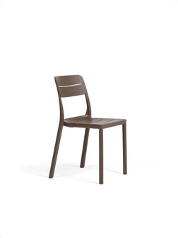 Nardi Cassia Bistrot - Stoel &ndash; Armloos &amp; Stapelbaar &ndash; Made in Italy - Tabacco