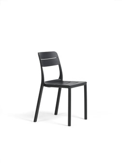 Nardi Cassia Bistrot - Stoel &ndash; Armloos &amp; Stapelbaar &ndash; Made in Italy - Antraciet