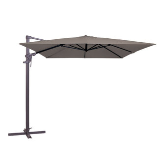 Madison Monaco Flex III - Zweefparasol - Vierkant 3.0 meter - Vrijhangend - Taupe