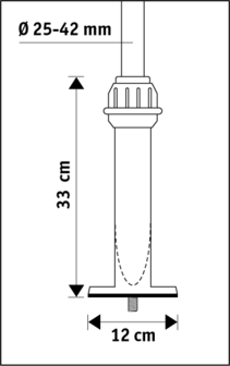 Terra Easyfoot Parasolhouder - Klein 25 - 39 mm