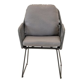 Lesli Living Riff - Armstoel -  Rope - Grijs