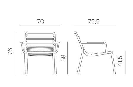 Nardi Doga Relax - Loungestoel - Antraciet