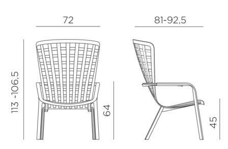 Nardi outdoor Folio - Relax fauteuil - Wit - Verstelbare rugleuning - Hoogwaardige kunststof