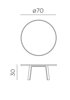 Nardi Maximo 70 Mini - Salontafel - Rond 70 cm - Cactus