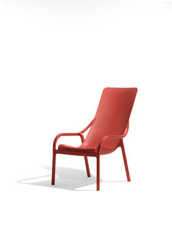Nardi outdoor Net - Loungestoel - kleur Corallo - Stapelbaar - 100% Recyclebaar