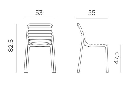 Nardi outdoor Doga bistrot - Terrasstoel - Wit