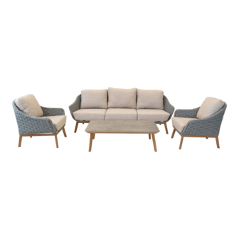 Lesli Living Ibiza - Luxe loungeset - Rope wicker - Olefin kussens