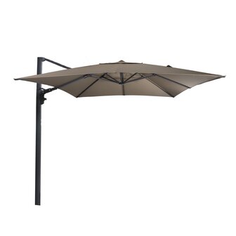 Lesli Living Virgo Up - Zweefparasol - Vierkant 3 meter - Taupe