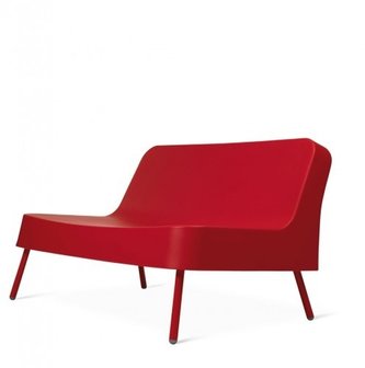 kunststof loungebank BOB van resol Joan Gaspar kleur: rood