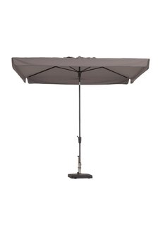 Patmos rechthoekige parasol 2.1x1.4 meter van madison kleur: taupe