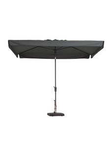 Patmos rechthoekige parasol 2.1x1.4 meter van madison kleur: grijs