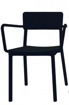 lisboa terrasstoel van resol in de kleur zwart
