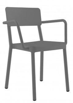 lisboa terrasstoel van resol in de kleur donker grijs