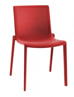Beekat Resol-kunststof-stoel of terrasstoel-ideaal-voor-de-horeca en stapelbaar kleur rood