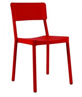 Lisboa Resol terrasstoel stapelbaar kleur rood