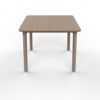 Resol Noa Kunststof Tuintafel 90x90 cm kleur taupe