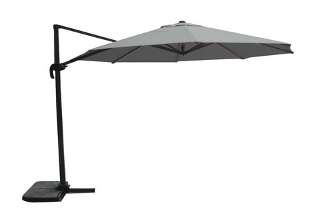 Zweefparasol rond 3.5 meter Virgo Lesli Living grijs