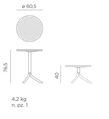 nardi step tafel maatvoering