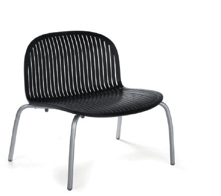 Ninfea kunststof loungestoel van nardi voorzien van aluminium frame kleur wit