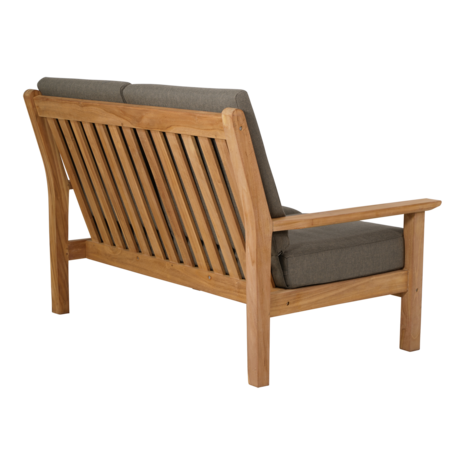 Teak 2-zits loungebank inclusief Olifin kussens