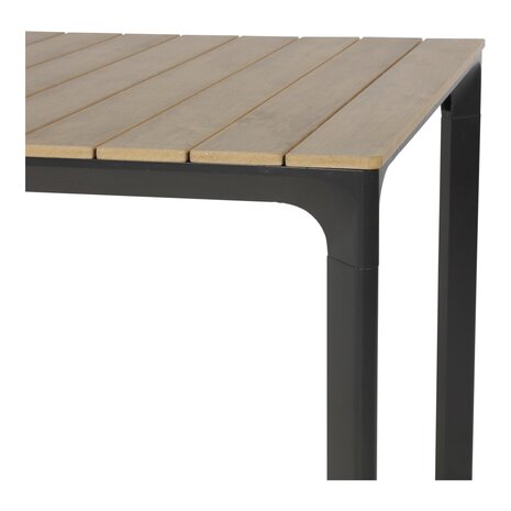Tuintafel aluminium met polywood planken 200x90 cm