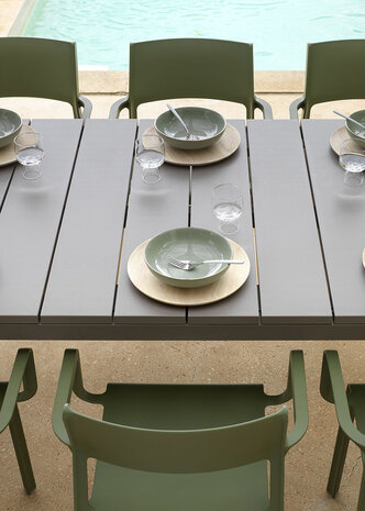 Nardi Rio uitschuif tafel 210/280x100 cm kleur: antraciet