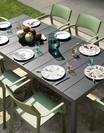 Nardi Rio uitschuif tafel 210/280x100 cm kleur: tortora