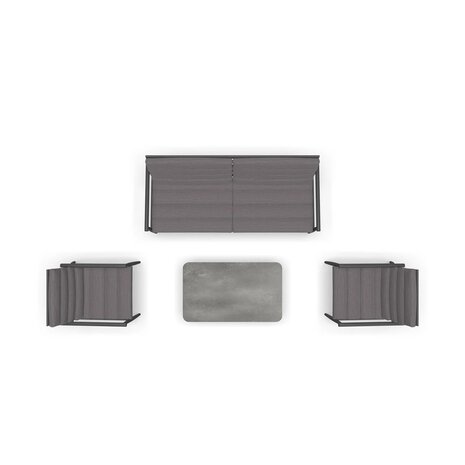 Loungeset Harper Stone - gecoat aluminium frame -  Lesli living