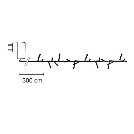 Cluster - Kerstverlichting - mini LED's - Groen snoer - IP44