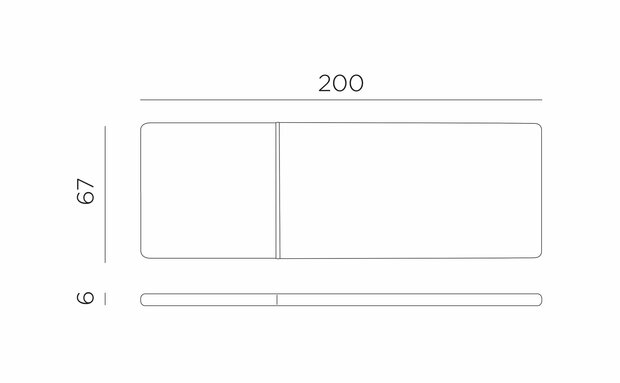 Nardi Plano - Ligbed - Luxe - Extra breed - Wit / Wit - afemtingen