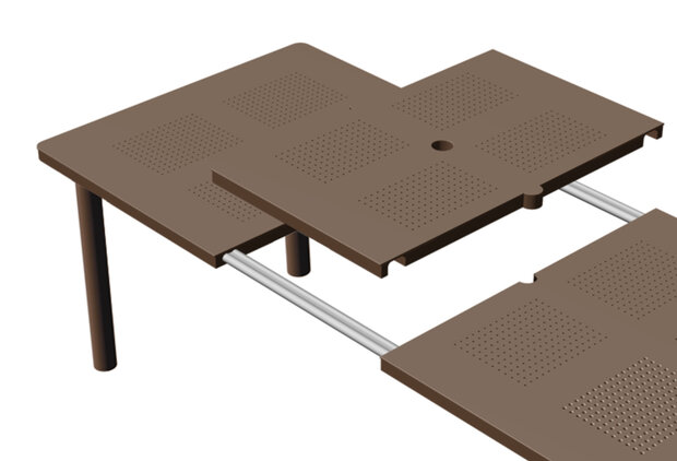 Nardi Libeccio - Tuintafel - 160/220x100 cm - Tortora