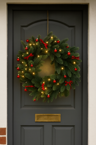 Greenhaven Winter Collection Premium mix PE - Kerstkrans - rond 50 cm