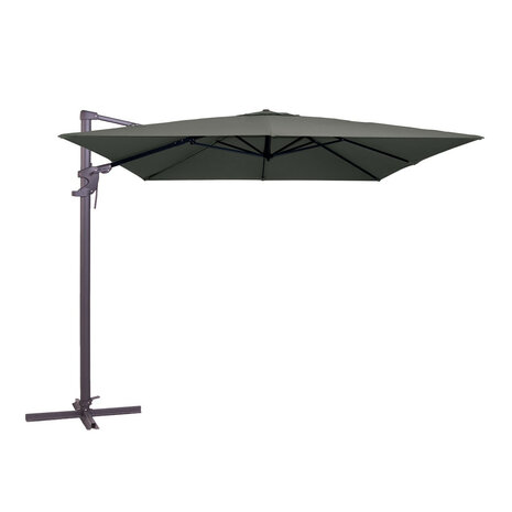 Madison Monaco Flex III - Zweefparasol - Vierkant 3.0 meter - Vrijhangend - Grijs
