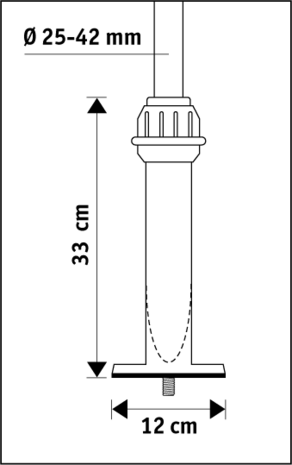 Terra Easyfoot Parasolhouder - Klein 25 - 39 mm