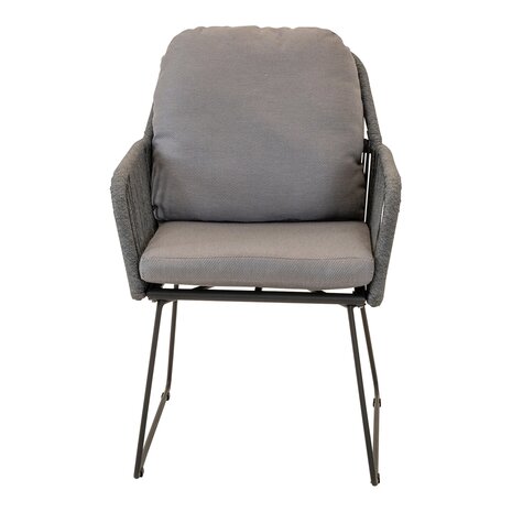 Lesli Living Riff - Armstoel -  Rope - Grijs