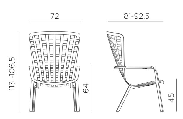 Nardi outdoor Folio - Relax fauteuil - Wit - Verstelbare rugleuning - Hoogwaardige kunststof