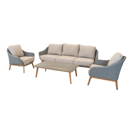 Lesli Living Ibiza - Luxe loungeset - Rope wicker - Olefin kussens