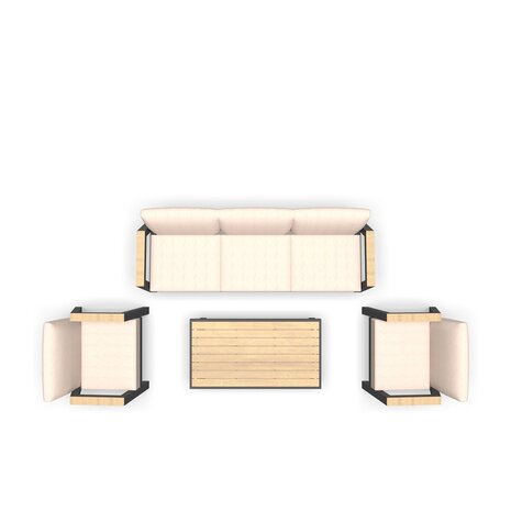 Lesli Living Manu - Loungeset - Aluminium