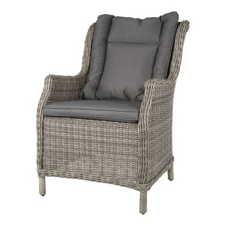 wicker tuinstoel wine en dine van lesli living kleur smoke