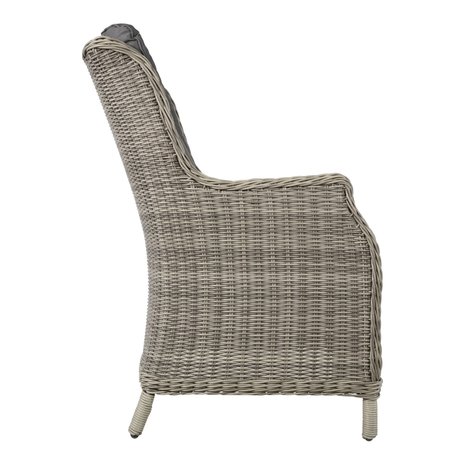 wicker tuinstoel wine en dine van lesli living kleur smoke