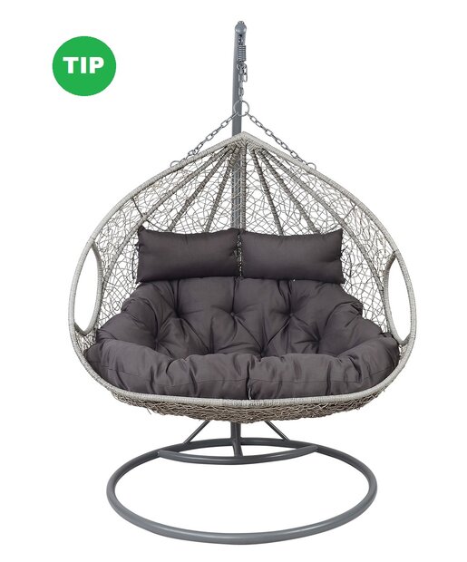 Hangstoel Close 2 persoons Grizly Lesli Living