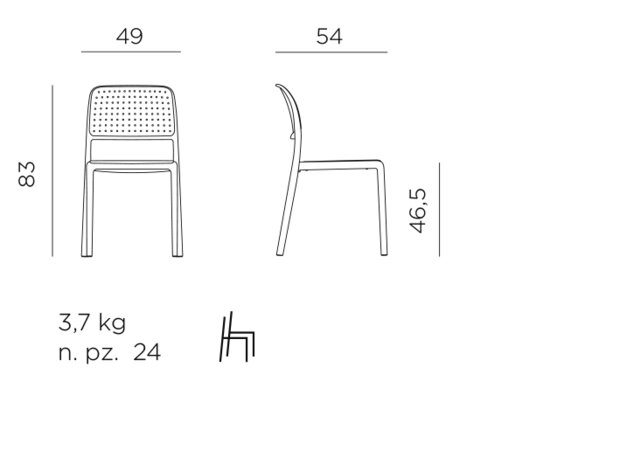 maatvoering nardi bora bistrot 