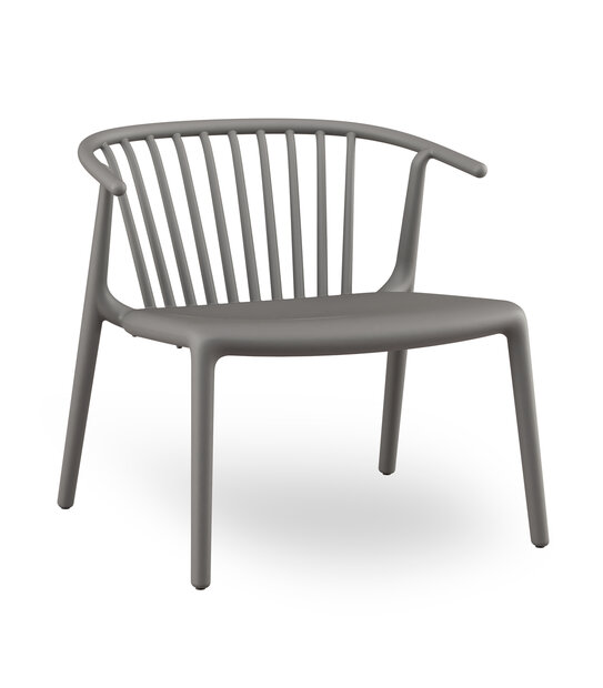 Resol Woody loungestoel Gris Oscuro -  vol kunststof frame - voor binnen en buiten - UV bestendig