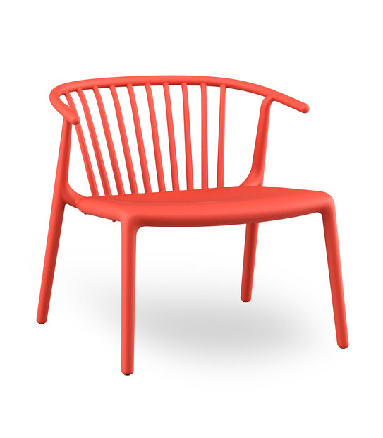 Resol Woody loungestoel Rojo -  vol kunststof frame - voor binnen en buiten - UV bestendig