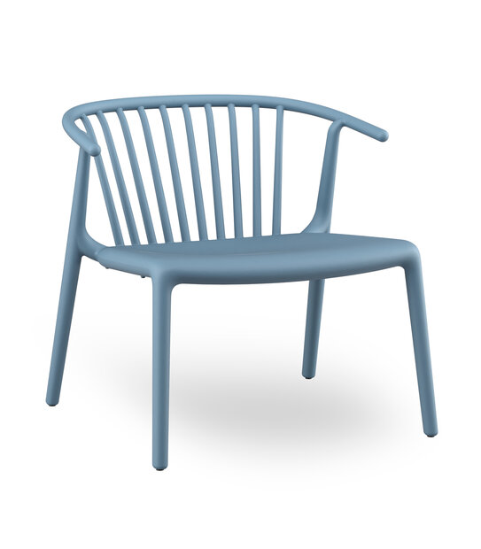 Resol Woody loungestoel Retro blauw -  vol kunststof frame - voor binnen en buiten - UV bestendig
