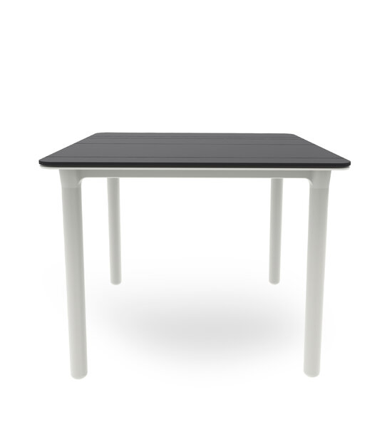 Resol Noa Kunststof Tuintafel 90x90 kleur: donkergrijs / wit