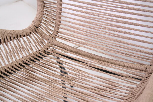 Retro look loungeset Rome - 2-zits loungebank - 2 loungestoelen - inclusief kussens en loungetafel