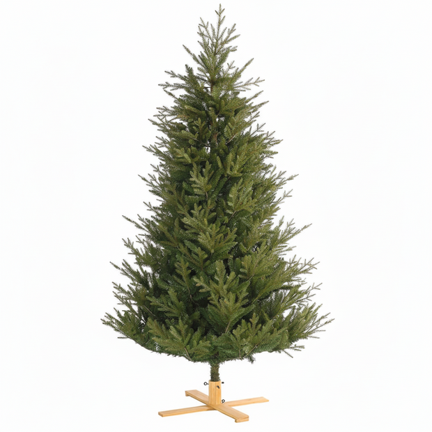 Our Nordic Christmas Arkansas - Kunstkerstboom - 228 cm - donkergroen - houten voet