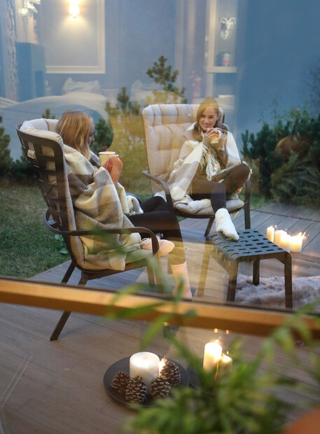 Nardi outdoor Folio - Relax fauteuil - Tortora - Verstelbare rugleuning - Hoogwaardige kunststof