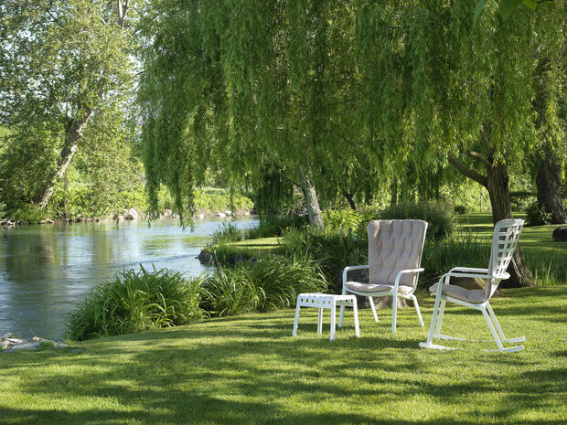 Nardi outdoor Folio - Relax fauteuil - Wit - Verstelbare rugleuning - Hoogwaardige kunststof